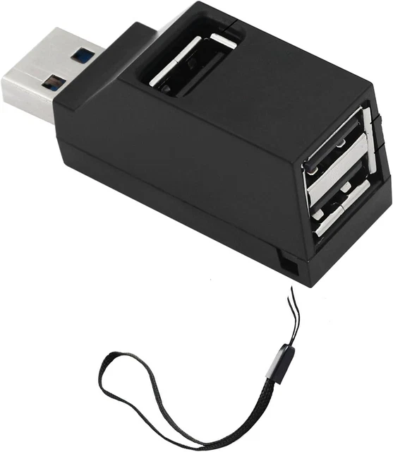 SHANFEILU USB Hub 90 Degree Splitter 3 Port USB 2.0 Adapter Portable Powered USB