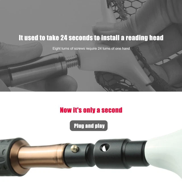 FISH LANDING DIP Net Connector 8mm Screw Head Quick Release Adapter