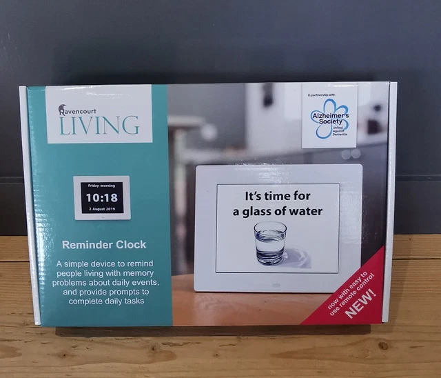 ALZHEIMER'S DEMENTIA CLOCK 20 inbuilt Audio Visual Reminder Volume