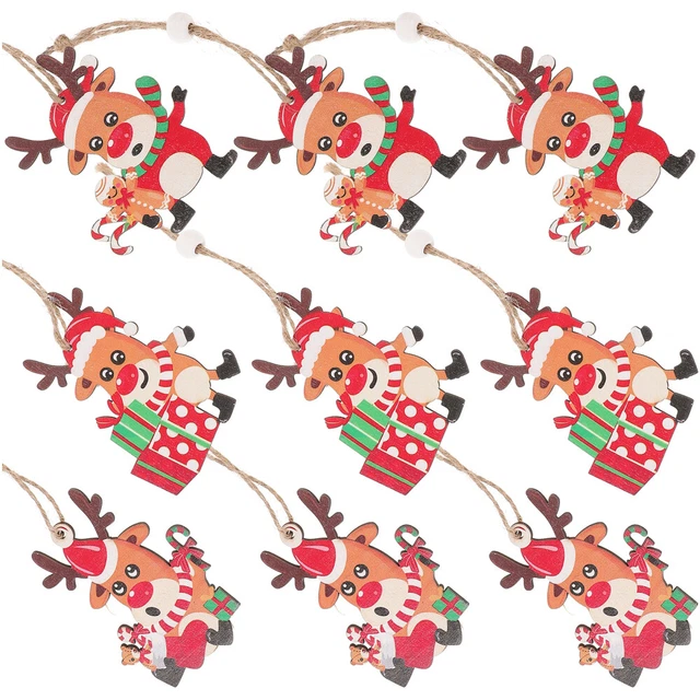 Ornements de noël suspendus, 9 pièces, décorations de fête suspendues, décor