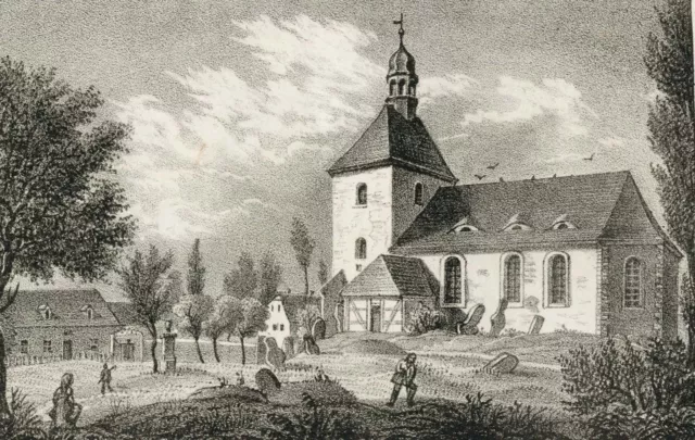 HOHENHEIDA BEI LEIPZIG - Sachsens Kirchen-Galerie - Lithografie - 1844