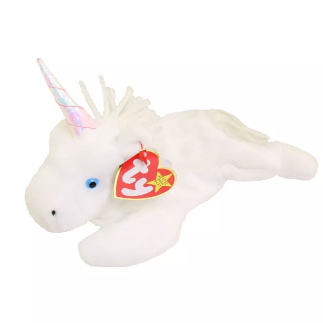 TY Beanie Baby - MYSTIC the Unicorn (irredescent horn & yarn mane) (8 inch) MWMT