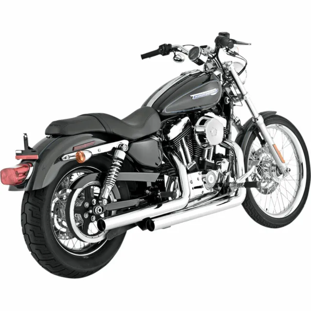 Vance & Hines 17821 Chrome Straightshots Exhaust 2004-13 Harley Sportster