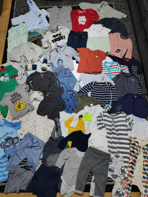 #A91💙Huge Bundle Of Baby Boy Clothes 6-9months NEXT GEORGE PUMPKIN PATCH FRED&F