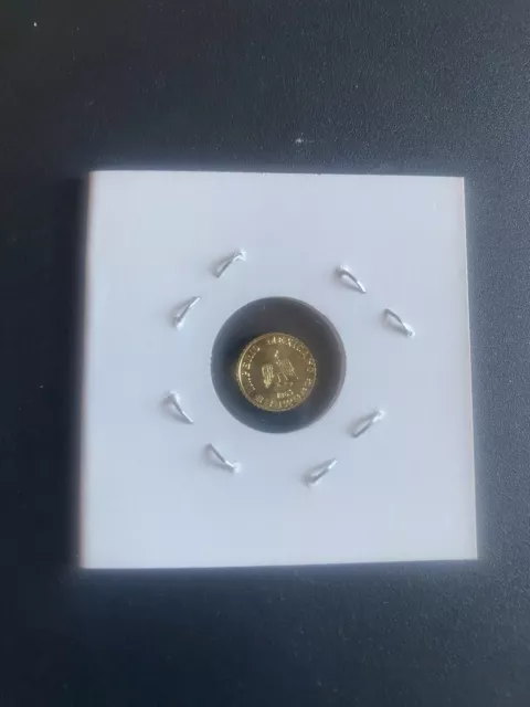 1865 - Mexican Maximiliano Emperor Mini Gold Coin BU
