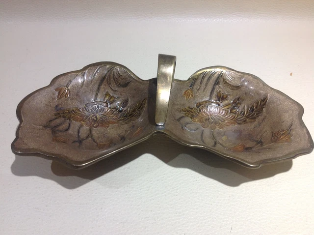 Vide-poches "Fleur" en verre de Murano rouge 60's