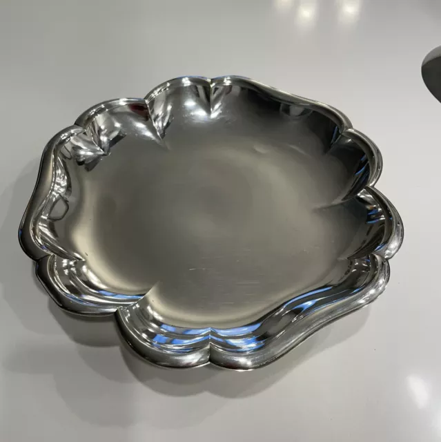 Vintage German WMF silver plated bowl platter 11”, 2” Tall