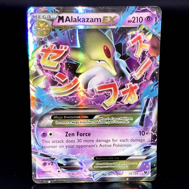 M Alakazam EX - XY Fates Collide 26/124 - Half-Art Rare Pokemon Card