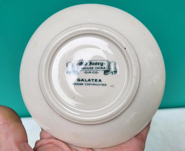 Milwaukee Road Syracuse China Galatea Demitasse Cup Saucer 1930s Railroad 2