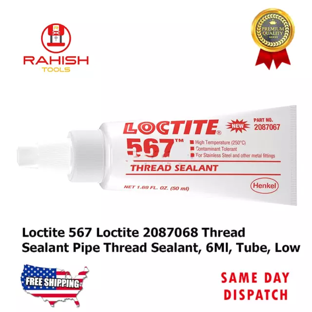 Loctite 567 Thread Sealant Pipe Thread Sealant, 50Ml, Tube USA RAHISHTOOLS