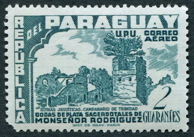 PARAGUAY 1955 2g SG765 MH FG Mgr. Rodriguez Sacerdotal Silver Jubilee AIR #B01