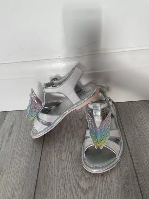 Authentic New Sophia Webster Celeste Sandal Mini Silver Glitter Eu 30 Uk 11!