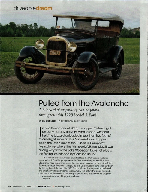1928 FORD MODEL A 4 PG COLOR Article