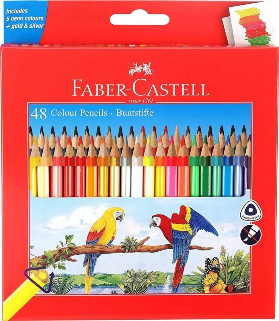 Lápices de colores triangulares Faber-Castell - 48 tonos (1 juego)
