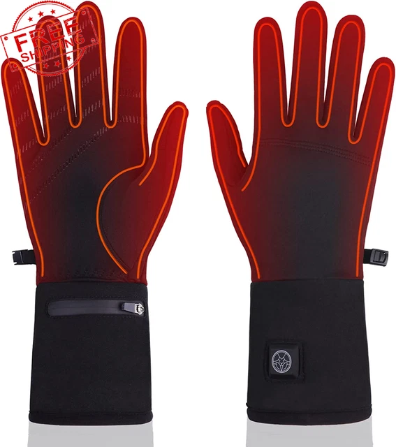 Heated Gloves Liners,Thin Heated Gloves with Rechargeable Battery for Men Women,