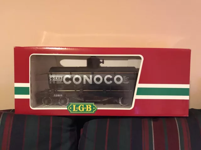 LGB (Lehmann-Gross-Bahn) Tanker Car Railroad Train #4080 C.O.N.X.5. CONOCO - NEW