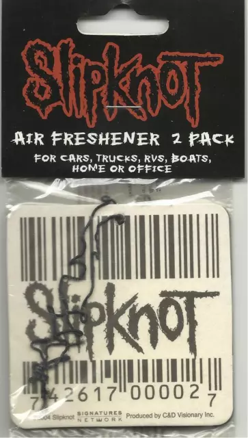 SLIPKNOT barcode/logo 2005 AIR FRESHENER 2 PACK official merchandise SEALED