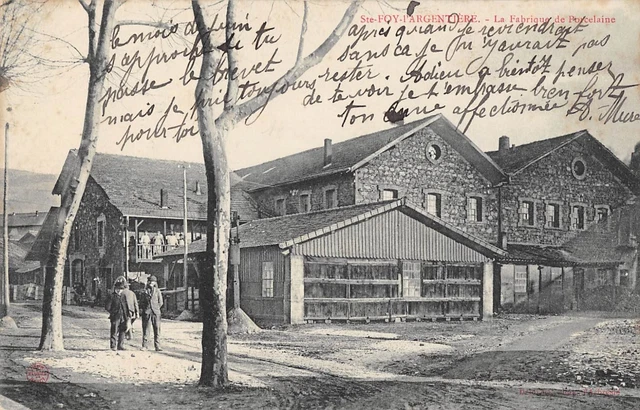 Cpa 69 Sainte Foy L'argentiere La Factory De Porcelain