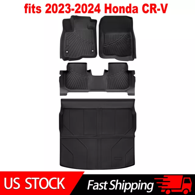 FITS HONDA CRV 20232024 All Weather Rubber Floor Mats Cargo Liner