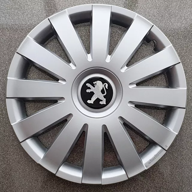 Silver 15" wheel trims to fit Peugeot 207