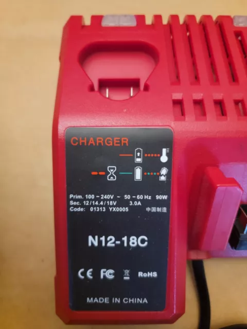 Compatible with Milwaukee M12-18C 18V Battery CHARGER 48-59-1812 Lithium Charger 3