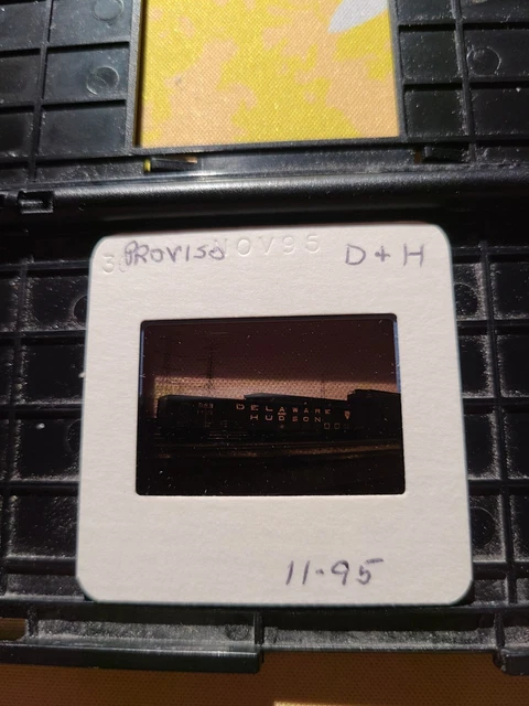 Original Slide Delaware & Hudson D&H 15221 Gondola Proviso ILL 11-95 2