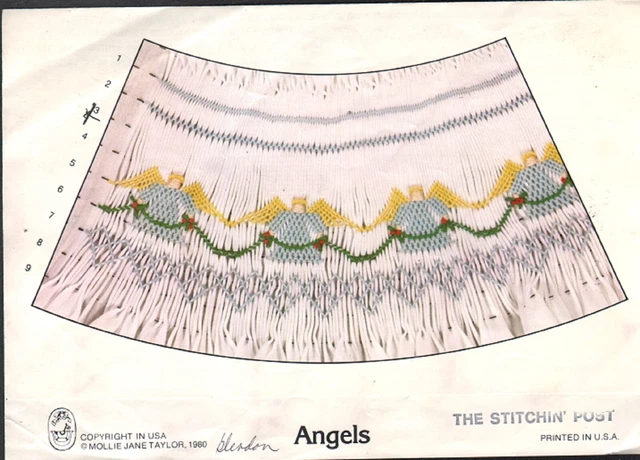 Plato de esmoquin ANGELS, Mollie Jane Taylor 1980 para The Stitchin' Post
