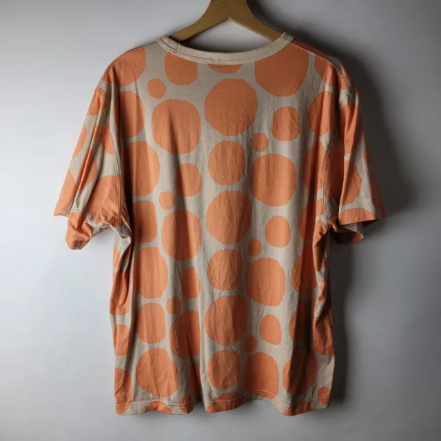 Marimekko Uniqlo Gr. XXL Beige Orange Kreis Spot Print Baumwolle T-Shirt Freizeit 2