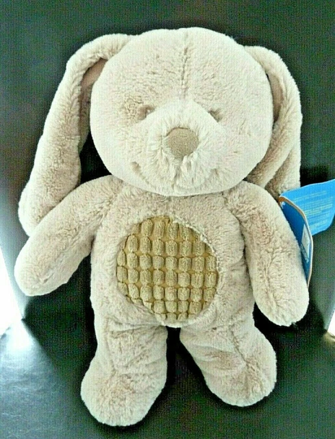 N4. DOUDOU PELUCHE TEX BABY NICOTOY LAPIN TAUPE BEIGE MARRON CLAIR 35cm NEUF