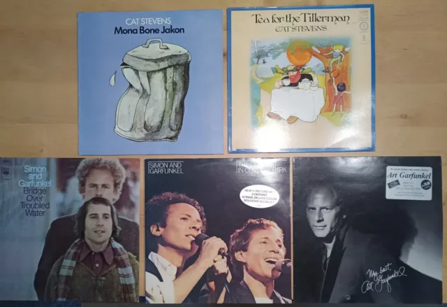 Simon & Garfunkel * Cats Stevens**Vinyl Sammlung**5 Lps VG/VG+