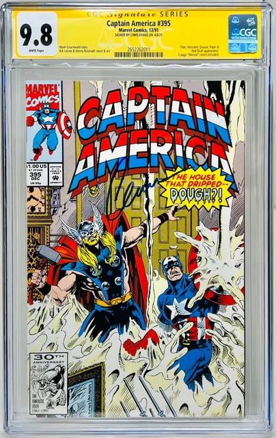 CGC Signature Series Graded 9.8 Captain America #395 Signed by Chris Evans