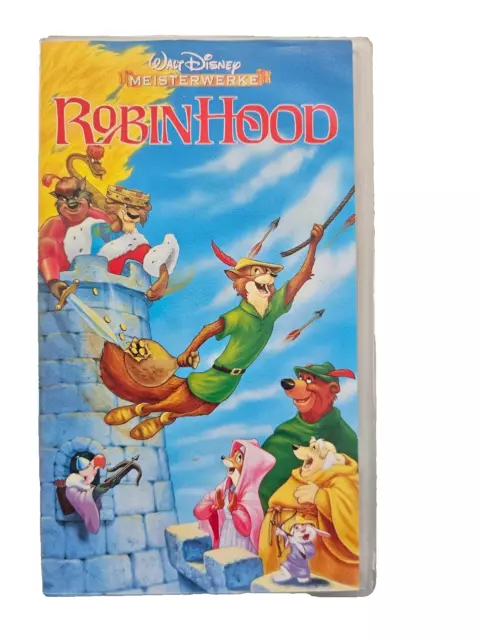 Walt Disney's Meisterwerk Robin Hood VHS Zeichentrickfilm