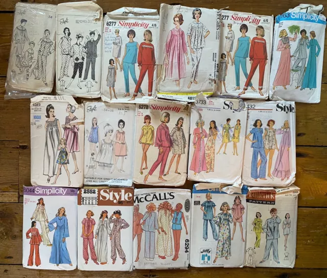 Vintage Dressmaking Sewing Patterns Mixed Bundle Job Lot Style Vogue Lingerie CW