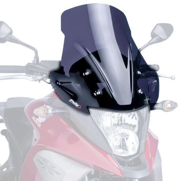 Puig Touring Verkleidungsscheibe 22402F - Dunkel Getönt Für Honda NT1100 - Aerodynamischer Windschutz