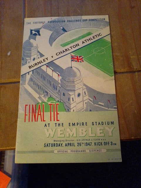 Billet De La Finale De La FA Cup 1946 : Charlton Athletic Vs Derby County - Très Bon état - Collector Football Vintage
