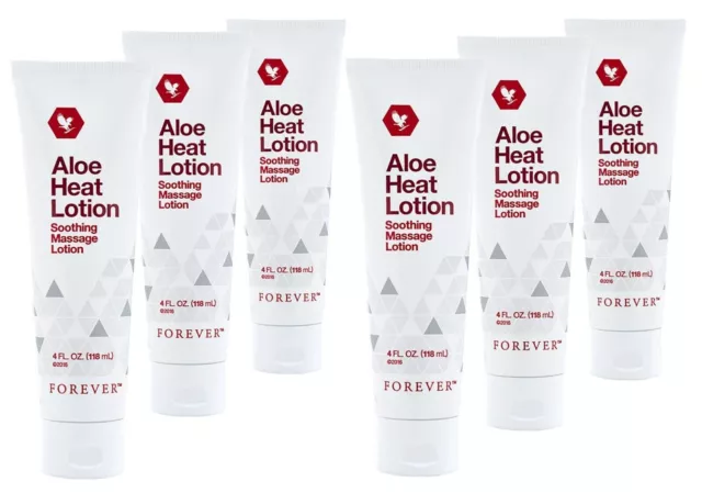 Paquete de 6 loción térmica Forever Aloe (6x4oz) Loción de masaje calmante...