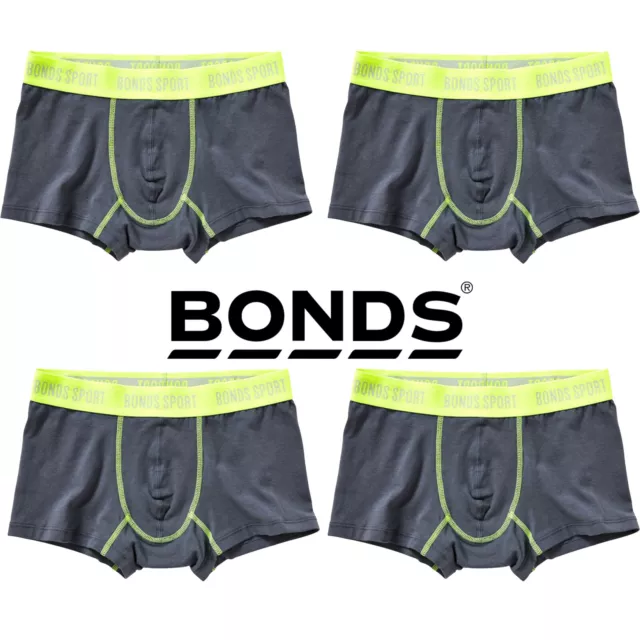 4 Pack Bonds Sport Trunk Cool Boys Kids Brief Boxer Undies Underwear UY3G1A Bulk