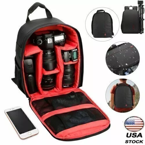 Camera Backpack Shoulder Bag Waterproof Case for Canon Nikon Sony DSLR Digital