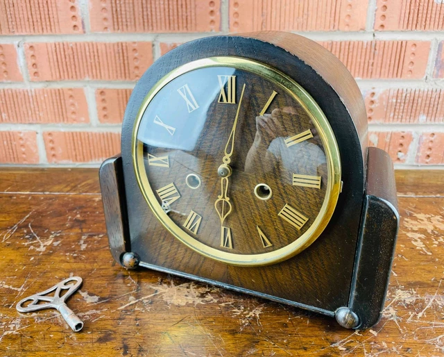 SMITHS ENFIELD MANTEL Clock Chiming 8 Day Vintage Retro Mid Century