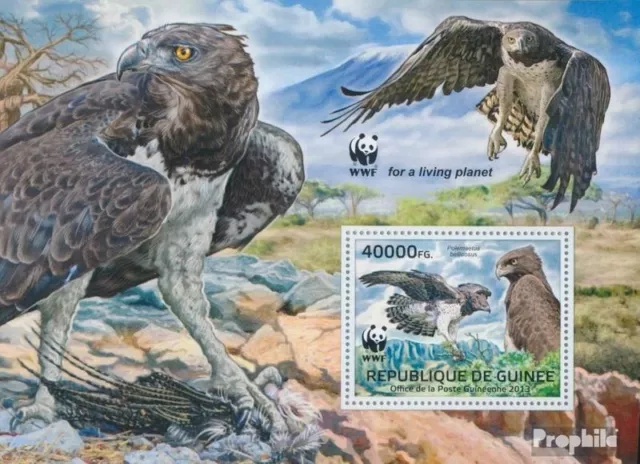 Briefmarken Guinea 2013 Mi Block 2241 postfrisch Vögel