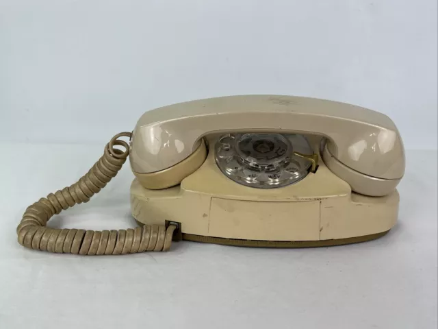 Vintage Western Electric Bell System Princess Rotary Dial Ivory Cream Desk Phone