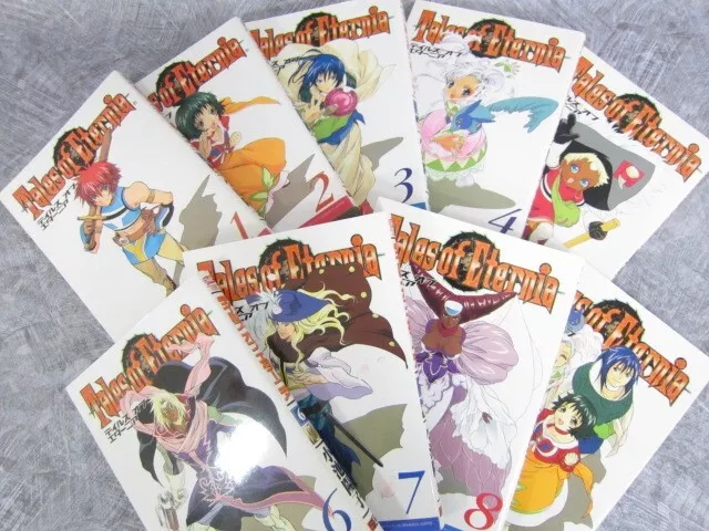 TALES OF ETERNIA Manga Comic Complete Set 1-9 YOKO KOIKE Japan PS1 Fan Book EX