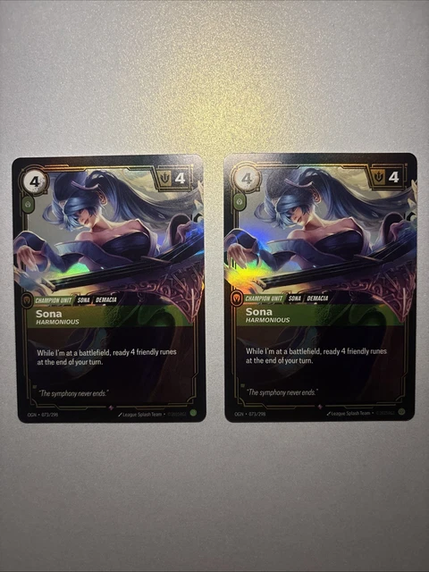 LEAGUE OF LEGENDS TCG Riftbound Origins SONA - HARMONIOUS 073/298 ...