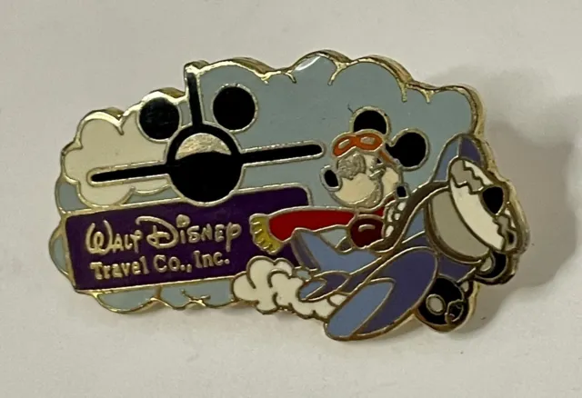 Walt Disney Travel Company Inc. Mickey Red Scarf Airplane WDW Parks Pin Trading
