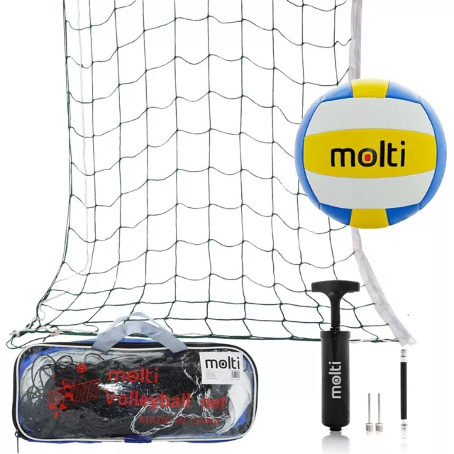 Volleyball-Set Ball+Pumpe+Netz+Tragetasche Handpumpe mit 3 Nadeln Beachvolleybal