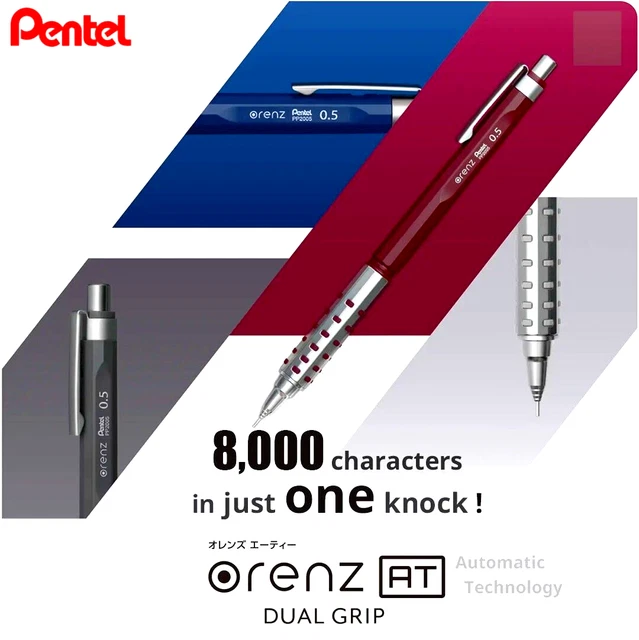 PENTEL MECHANICAL PENCIL 0.5mm ORENZ AT DUAL GRIP Automatic Technology
