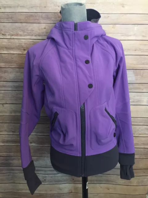 LULULEMON ESCAPADE COAT Jacket w Hood Soft Shell Purple size 4 $99.99 -  PicClick