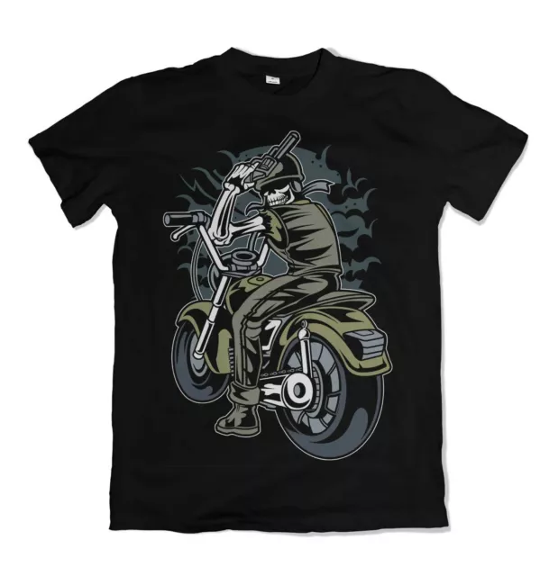 Skull Rider t-shirt uomo moto garage meccanico moto biker S-3XL 7