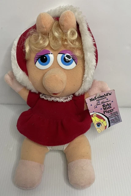 1988 MCDONALDS JIM HENSON'S BABY MISS PIGGY Christmas Dress WITH TAG Vintage