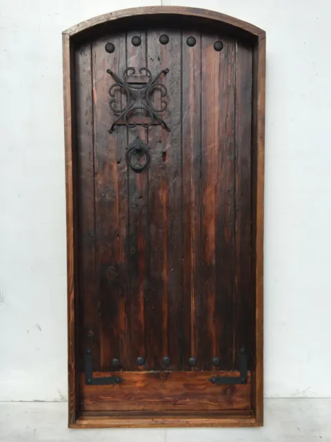 Rustic reclaimed lumber Square door solid wood story book castle winery hardware